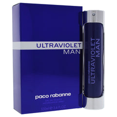 Paco Rabanne Ultraviolet EDT bottle front showing woody vanilla scent for evenings