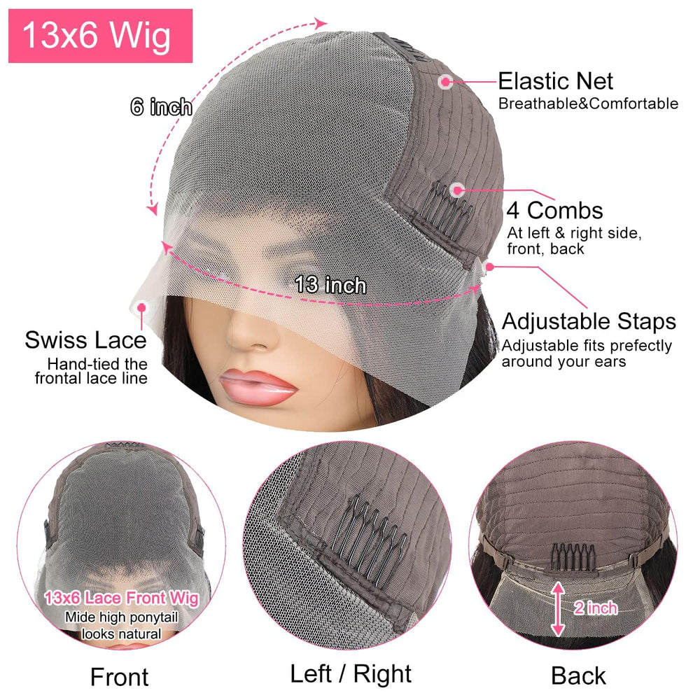 Padise glueless cap with four combs offers secure, comfortable wear.
