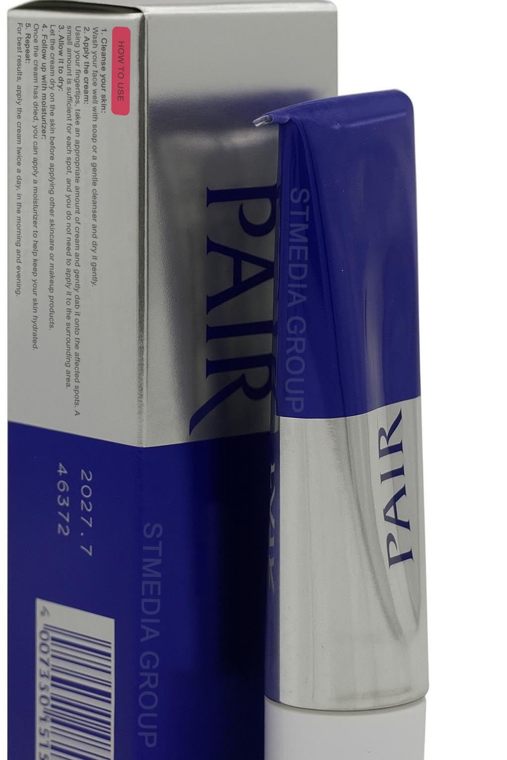 Pair Acne Cream jar closeup highlighting hydrating, non-greasy formula