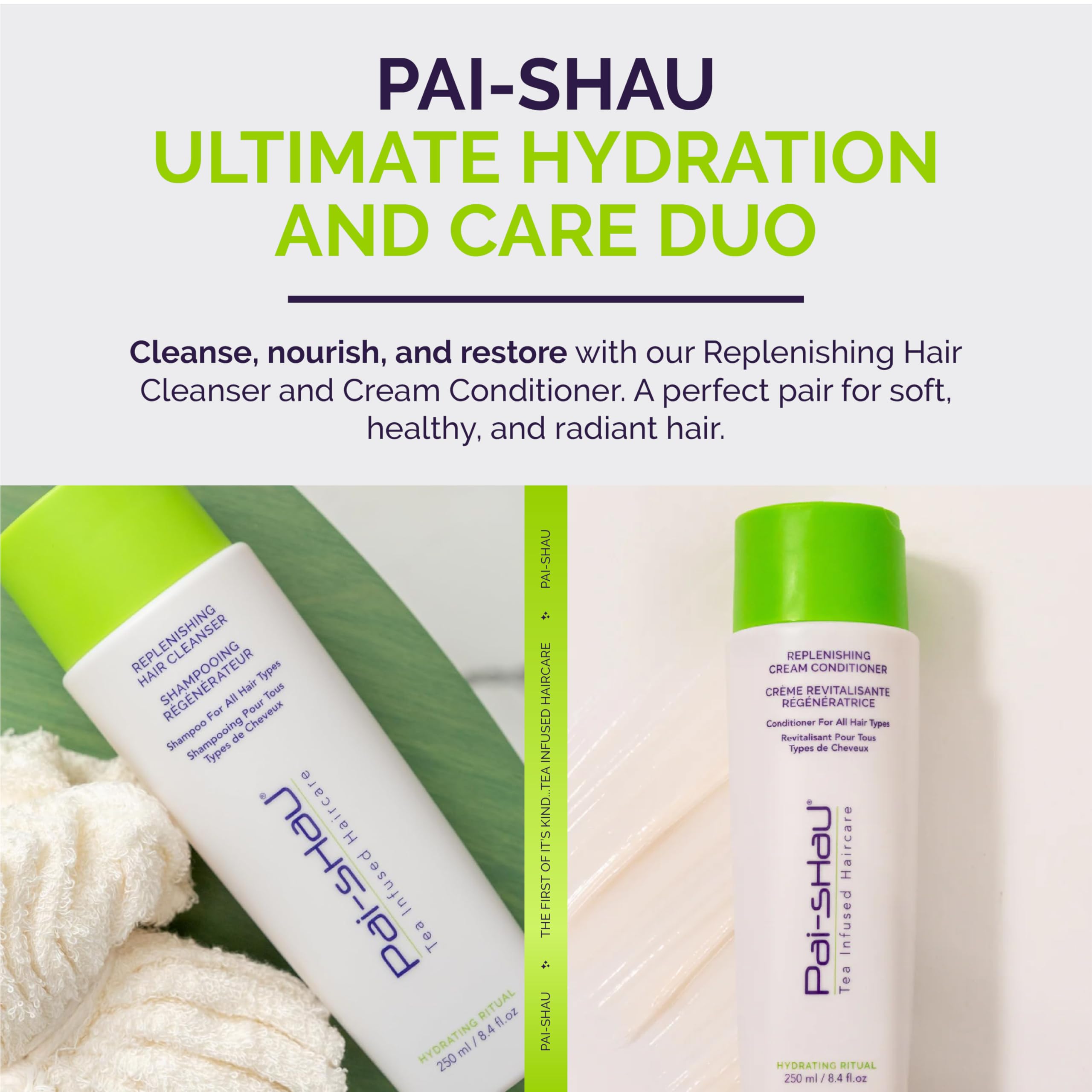 Pai-Shau replenishing cream conditioner tube delivering deep hydration and frizz control