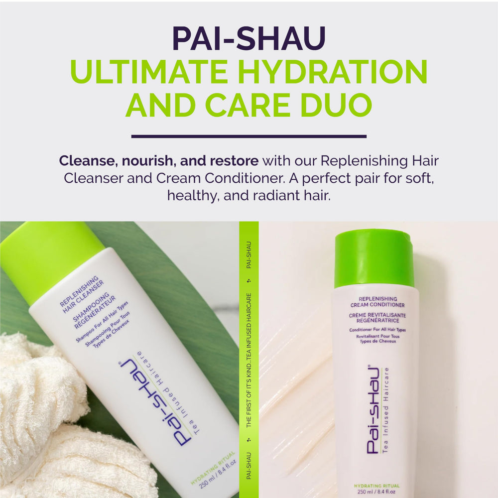 Pai-Shau replenishing cream conditioner tube delivering deep hydration and frizz control