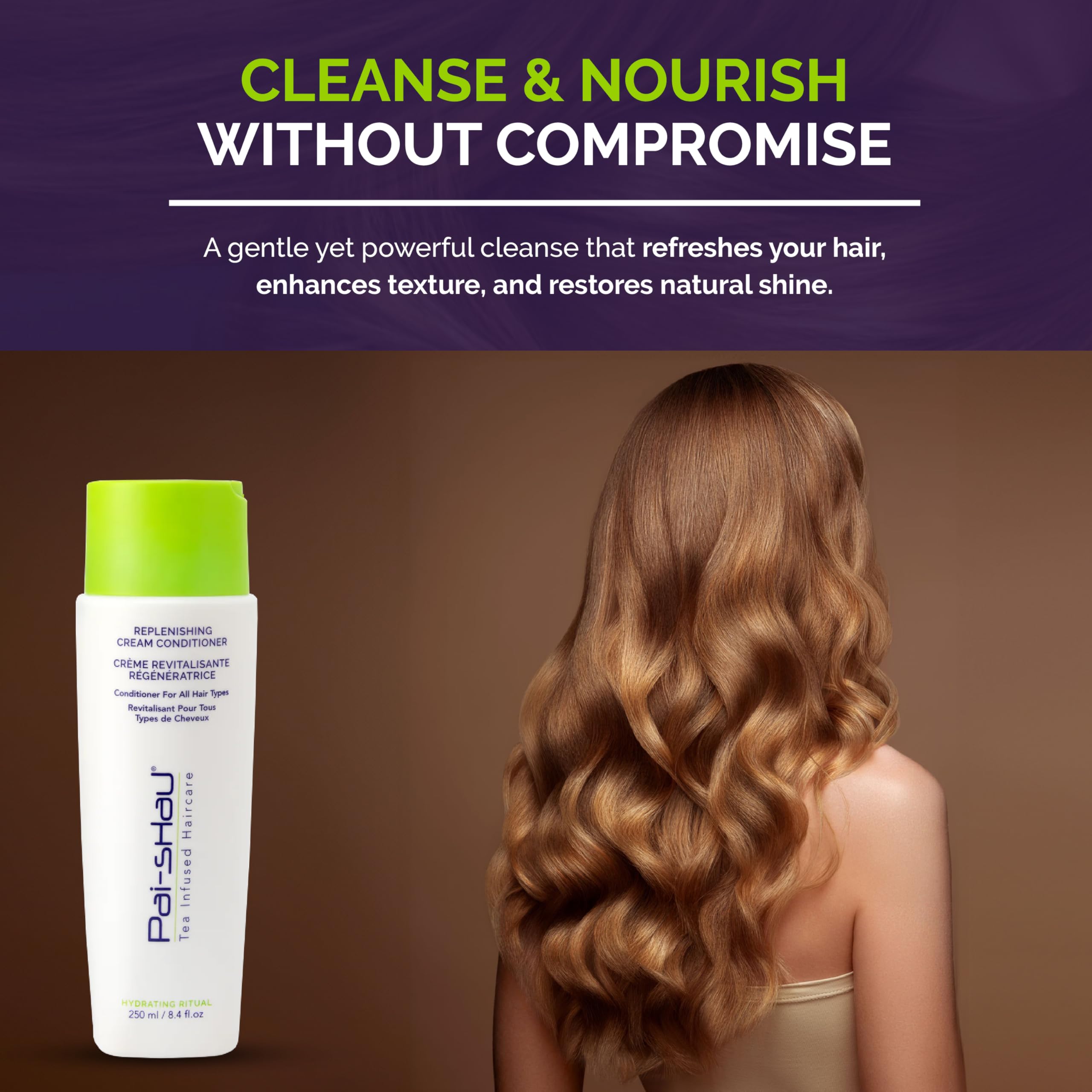 Pai-Shau scalp nourishment scene suggesting healthier-feeling hair