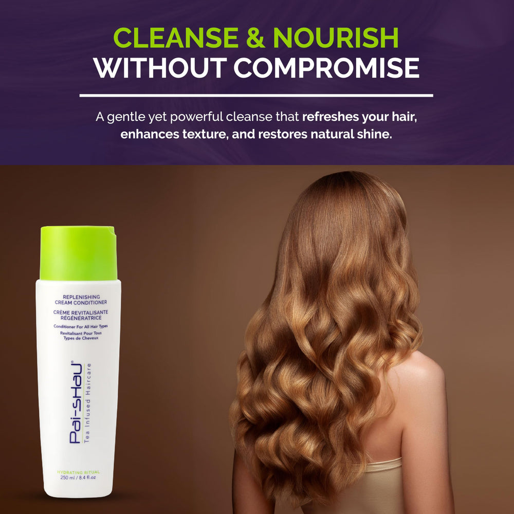 Pai-Shau scalp nourishment scene suggesting healthier-feeling hair