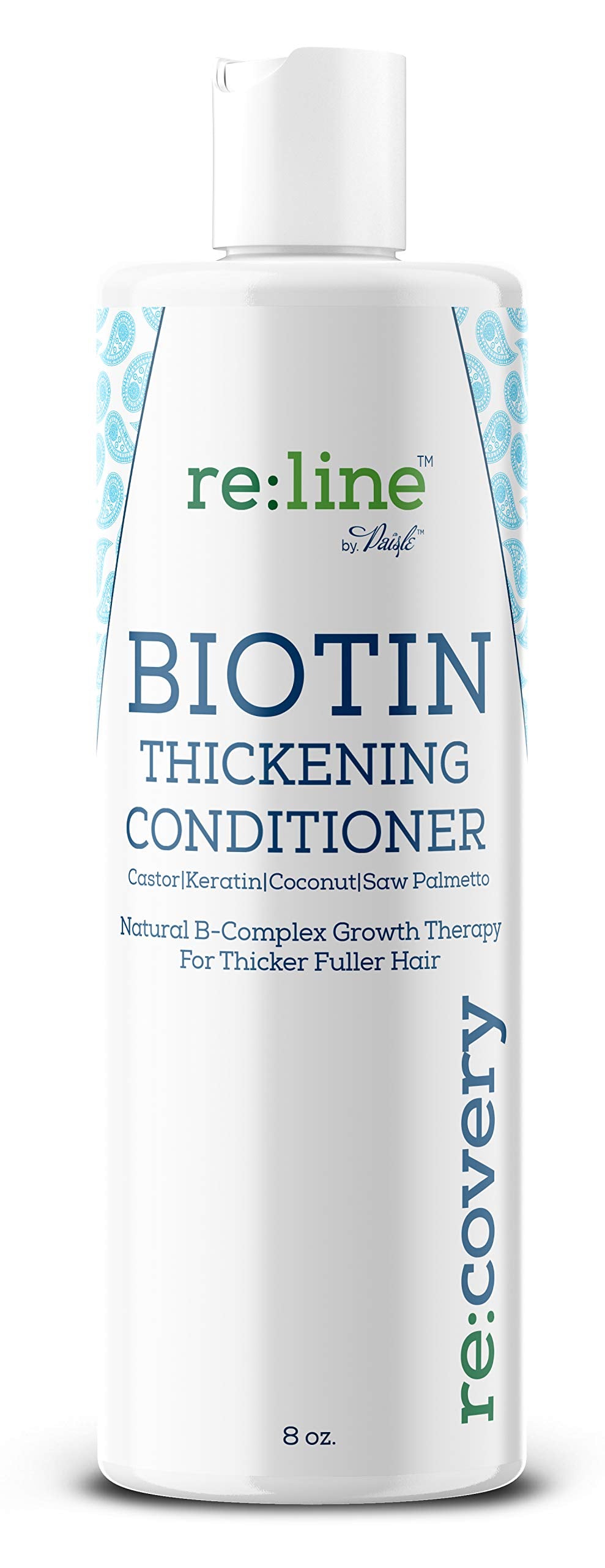 Paisle Botanics Biotin Hair Growth Conditioner ingredient panel featuring castor oil.