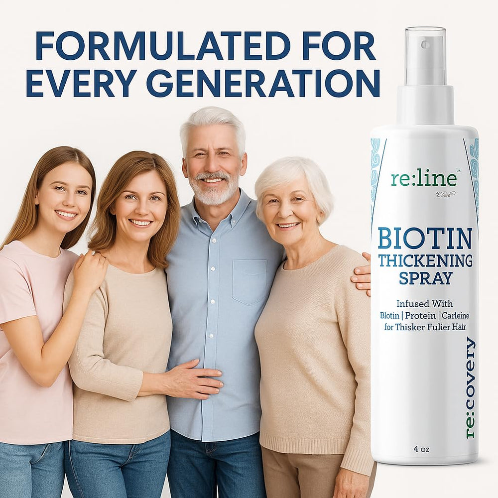 Paisle Botanics Biotin spray on styled hair with volume and shine