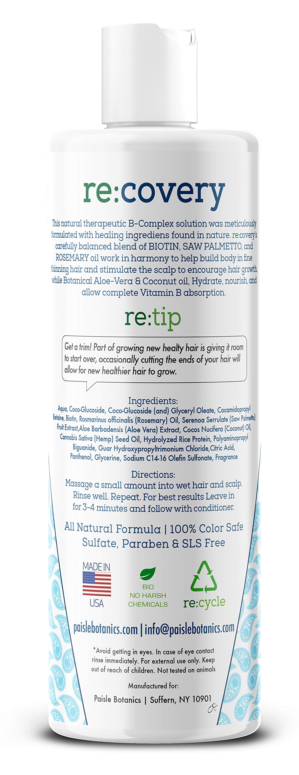 Paisle Botanics hair-thickening finish scene shows healthy shine and volume