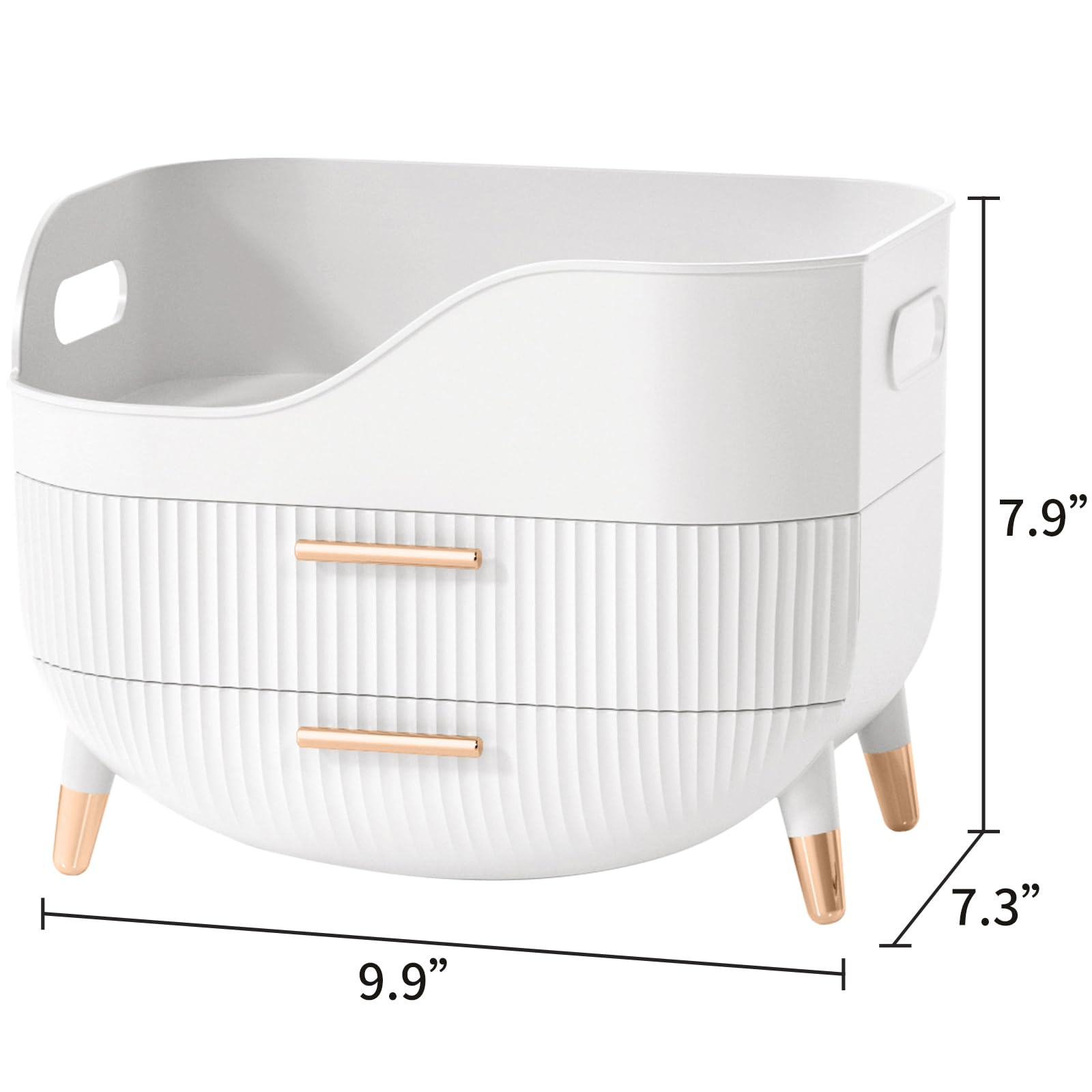 Pajiriona makeup organizer with nonslip base keeps counters stable