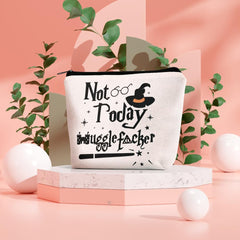 Paliboiu Magic Wizard makeup bag features premium linen fabric texture for travel durability.