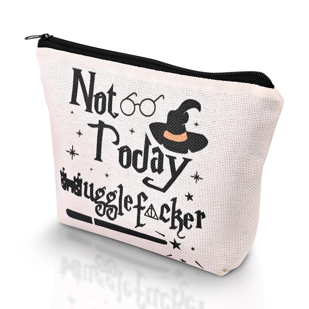 Paliboiu Magic Wizard makeup bag with smooth black zipper for quick access to cosmetics.