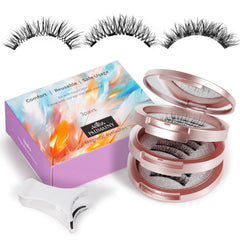 Palimainy magnetic eyelashes natural style closeup for subtle daily glam and easy wear.