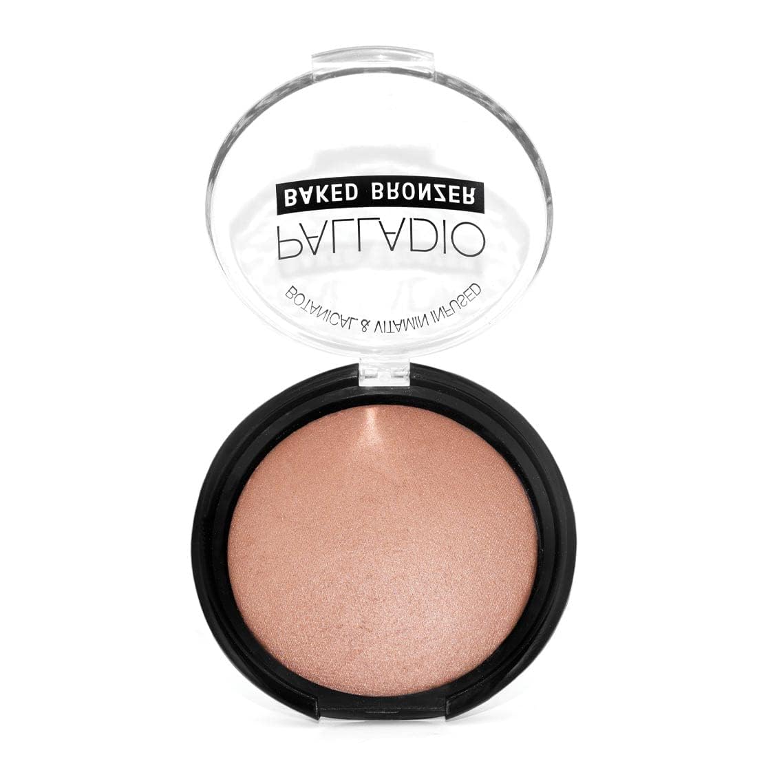 Palladio Baked Bronzer cruelty-free vegan badge emphasizes ethical makeup.