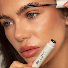 Palladio Brow Laminating Gel clear finish creates natural laminated look without flaking