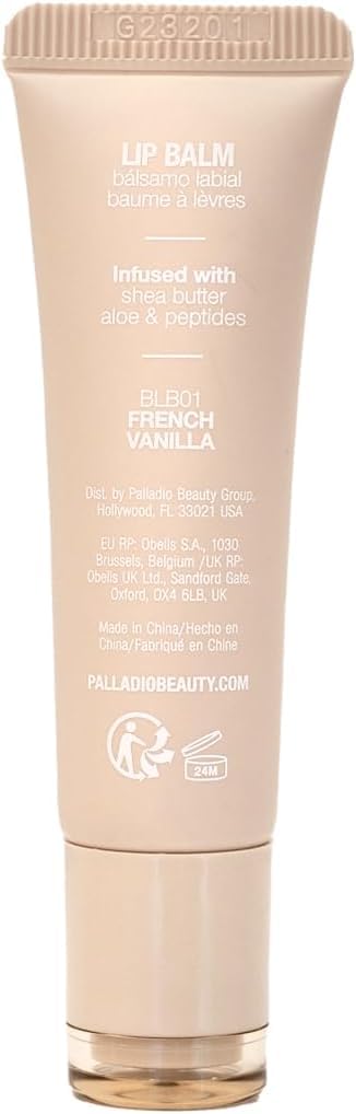 Palladio Butter Balm travel-size image emphasizes convenient on-the-go moisture.