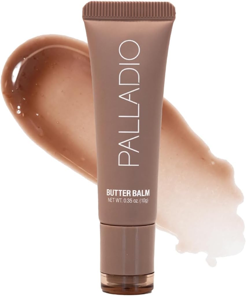 Palladio Butter Balm tube application showing compact lip care on the go