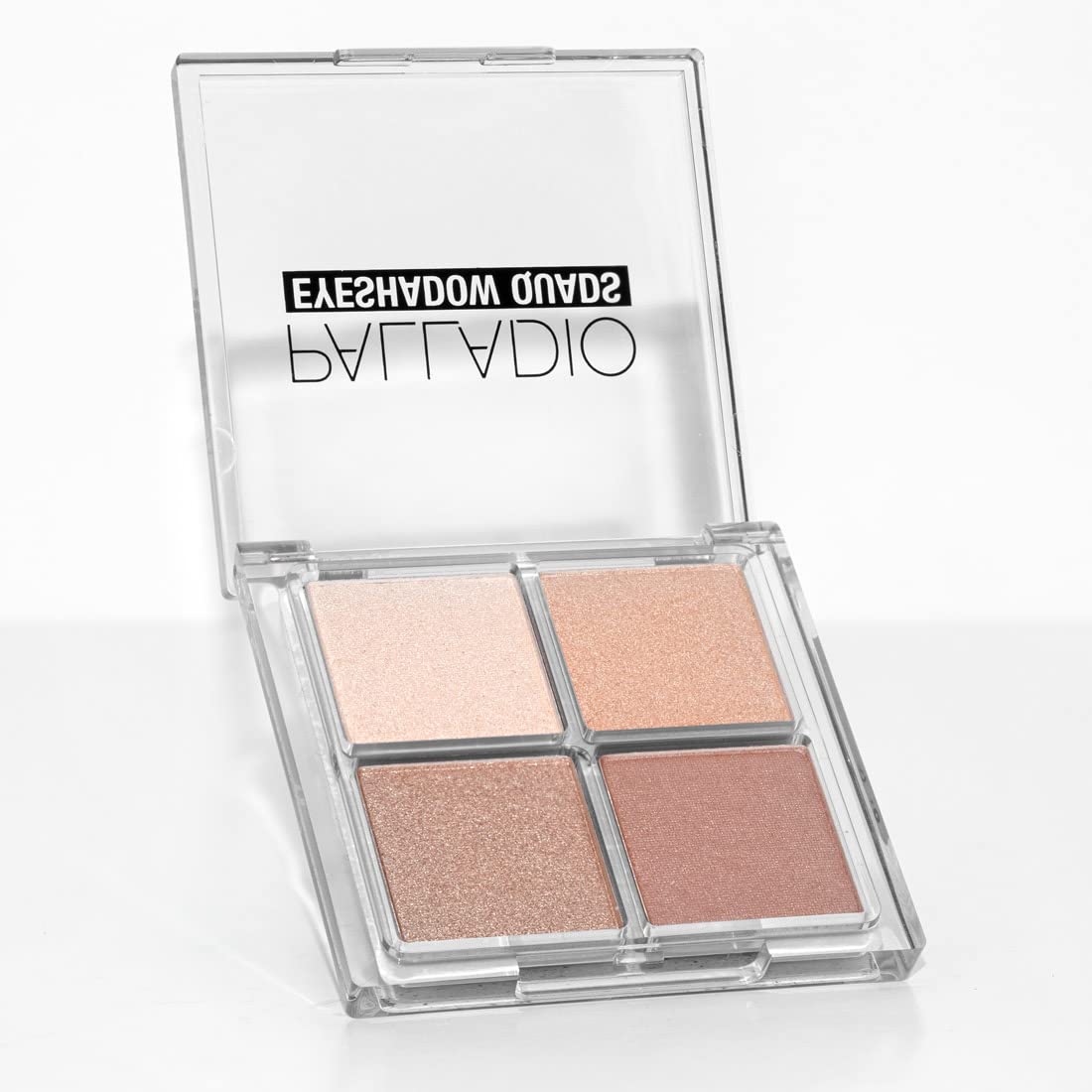 Palladio Eyeshadow Quad talc-free formula highlighted in coverage