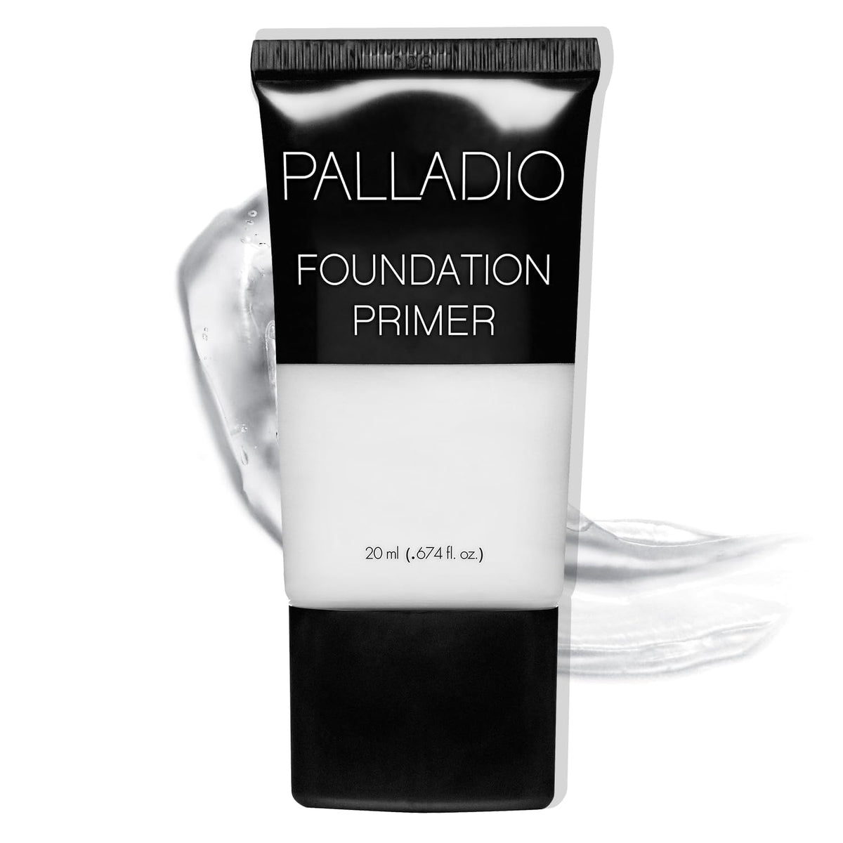 Palladio Foundation Primer close-up shows a silky, lightweight texture for smoother pores.