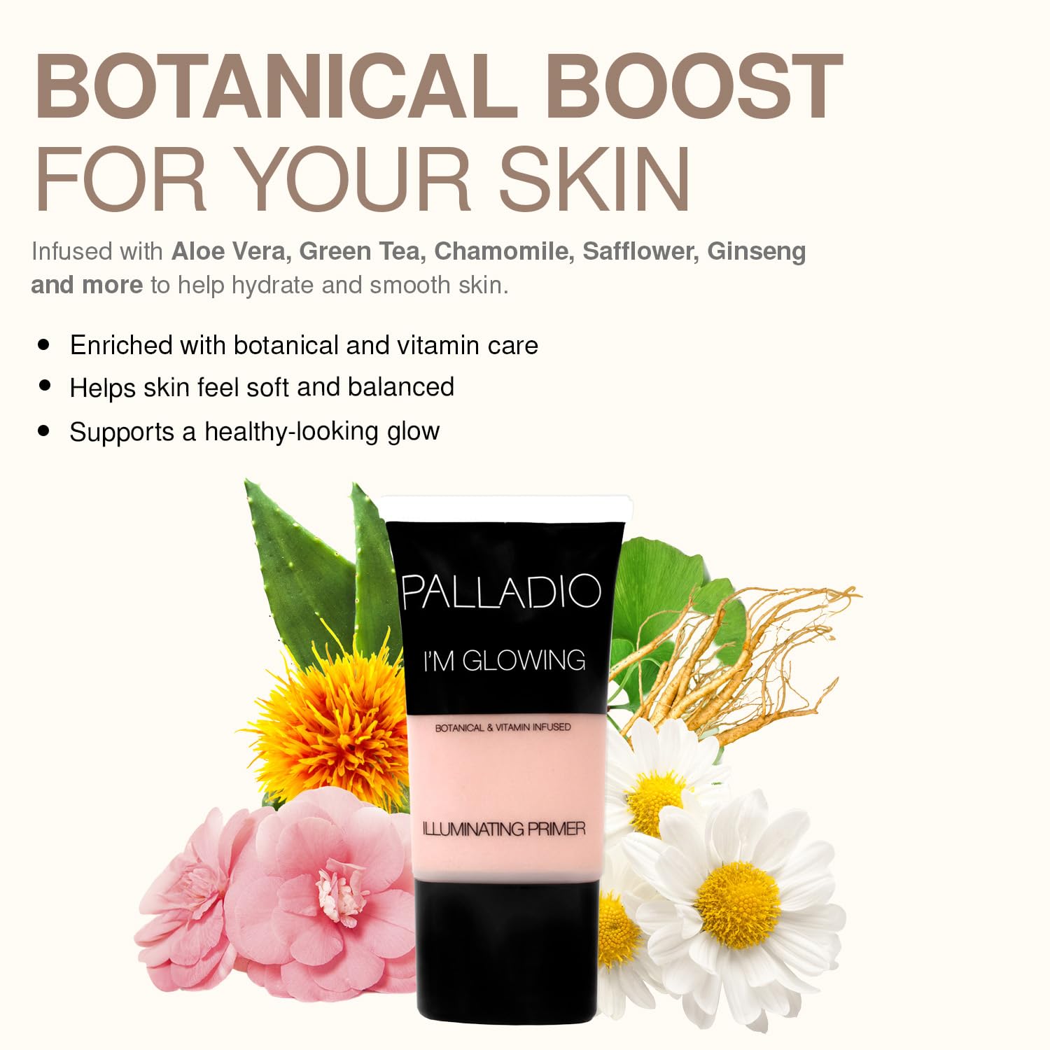 Palladio tube application close-up highlights quick glow for busy mornings.