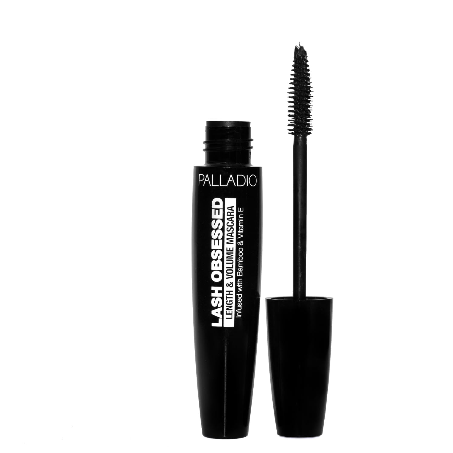 Palladio Lash Obsessed Mascara curved wand enables easy defined lash application