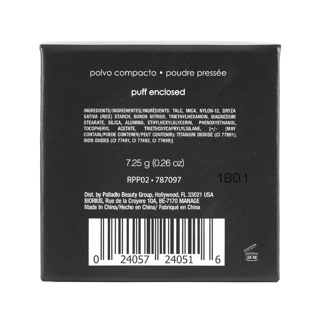 Palladio pressed rice powder natural compact opened reveals soft breathable coverage