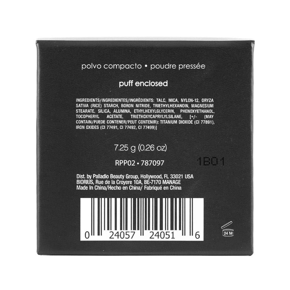 Palladio pressed rice powder natural compact opened reveals soft breathable coverage