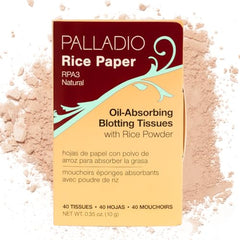 Palladio rice paper tissues absorb oil during makeup wear
