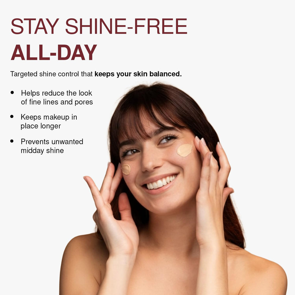 Palladio Rice Primer application tips guide smooth, even coverage on T-zone.