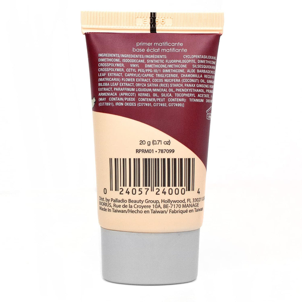 Palladio Rice Primer natural rice starch ingredient focuses on oil control.