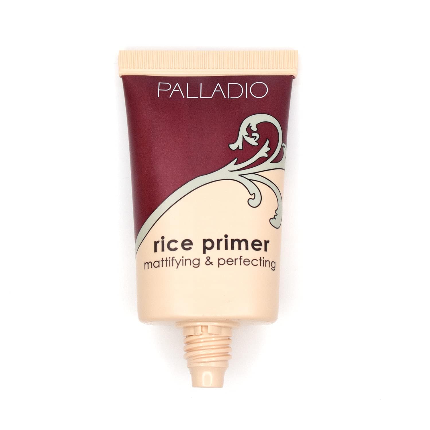 Palladio Rice Primer vegan cruelty-free badge with makeup base benefits.