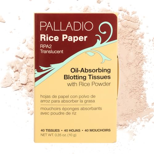 Palladio two-sided blotting sheets shown for quick touch-ups.