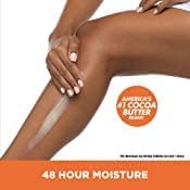 Palmer's Cocoa Butter jar label close-up highlights nourishing formula for daily use.