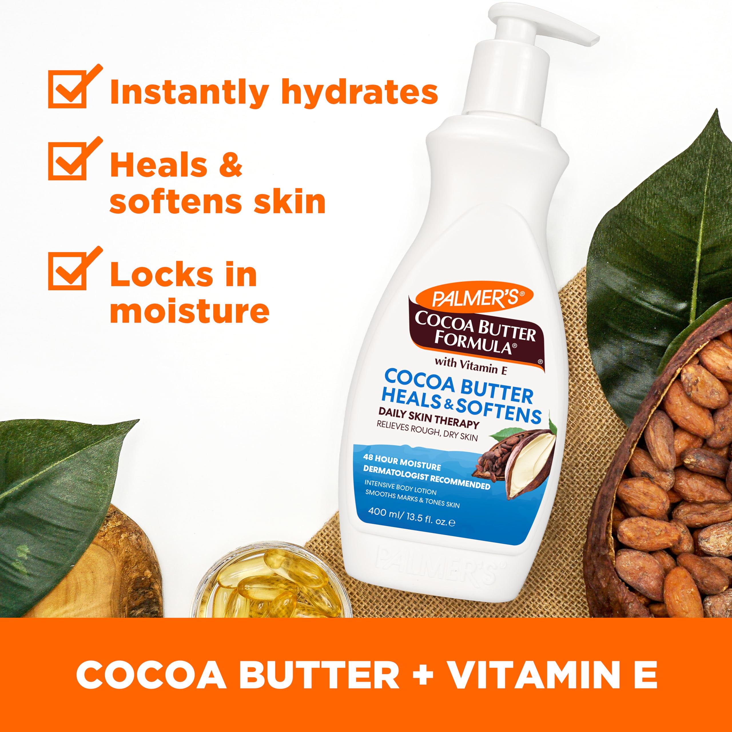 Palmer's side label details ingredients and quick-absorb benefit