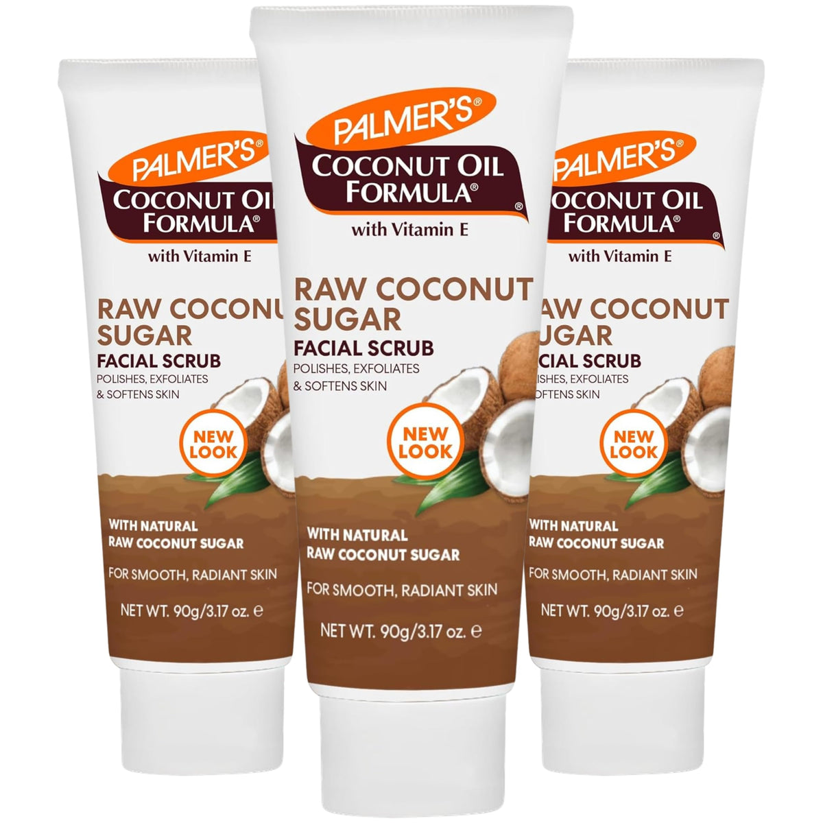 Palmers Coconut Sugar Scrub packaging showing a convenient at-home exfoliation solution