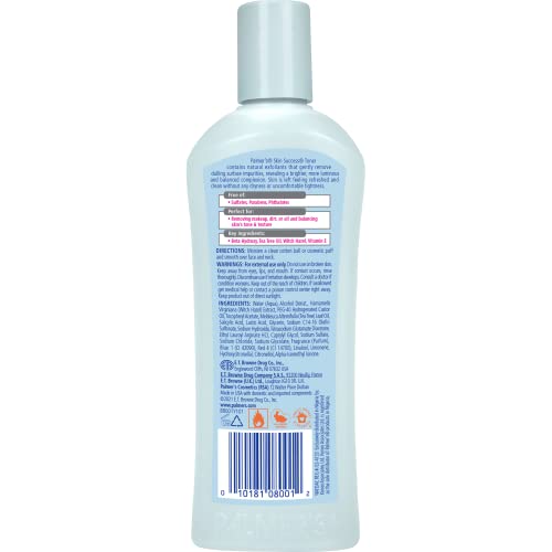 Palmer's Skin Success vitamin E label close-up emphasizes antioxidant protection and daily cleansing.