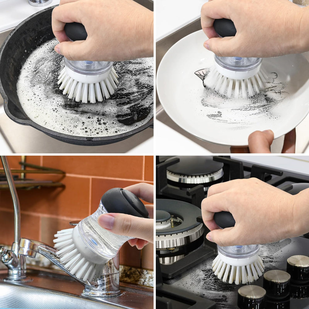 Pamrack palm brush refill nonstick surface image shows safe care for nonstick pans.