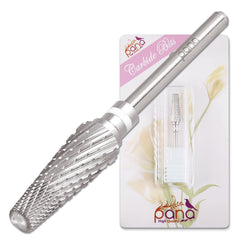 PANA 5-in-1 Pro drill bit with 3/32 shank, silver finish for precise acrylic removal.
