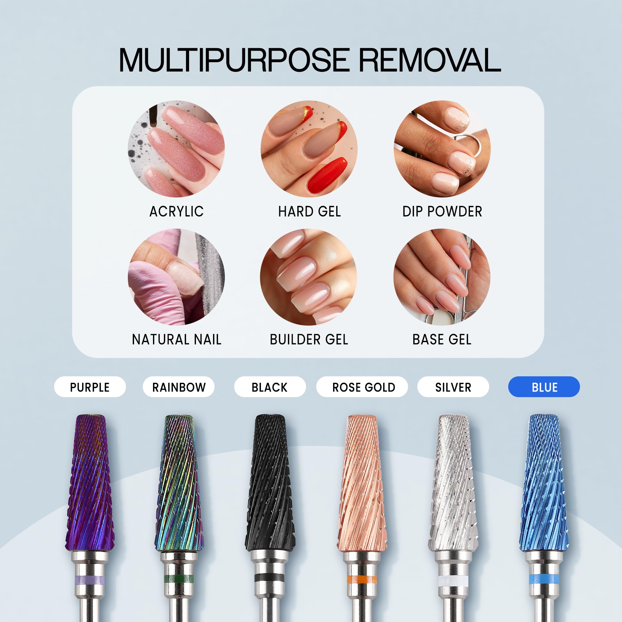 PANA 5-in-1 Pro drill bit surface smoothing for an even nail bed prep.