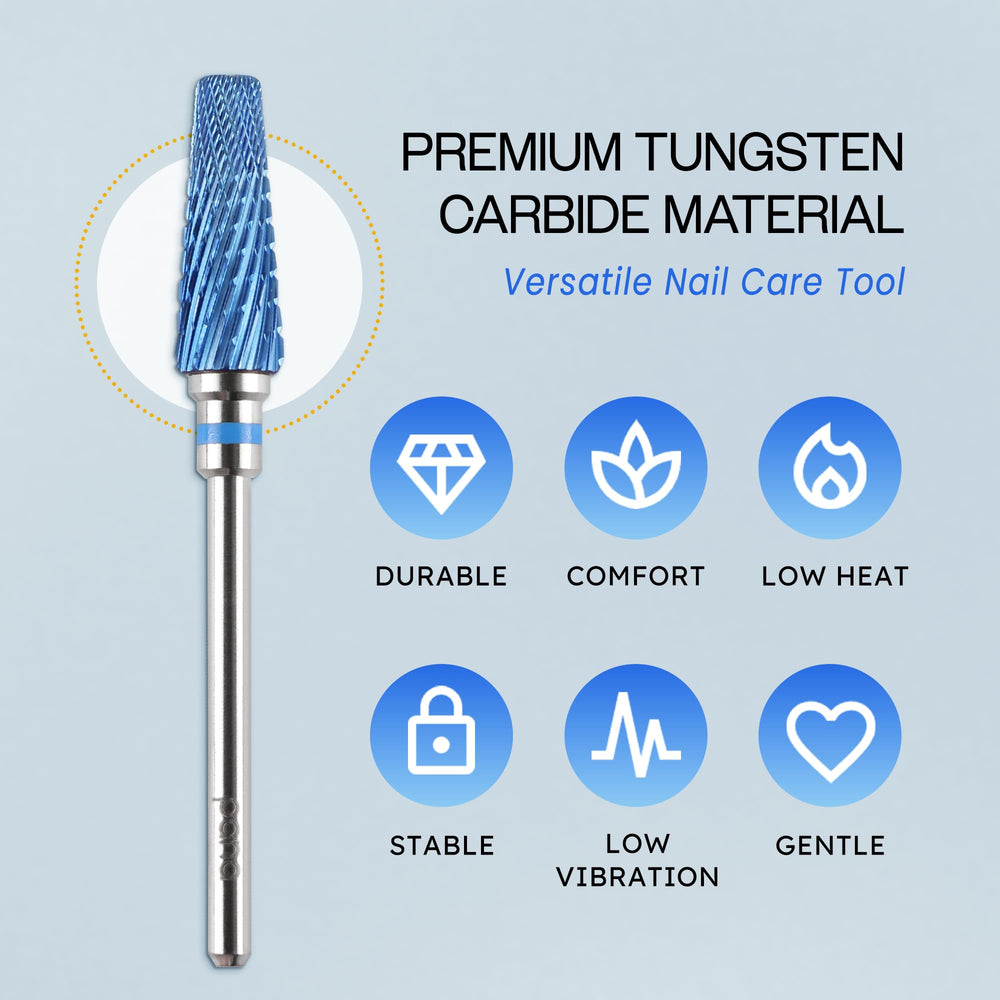 PANA 5-in-1 Pro drill bit tapered edges enable safe acrylic removal.