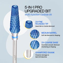 PANA 5-in-1 Pro drill bit tungsten carbide detail highlights durable performance under high speed.