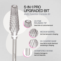 PANA gradient grit from coarse to fine enables controlled shaping.