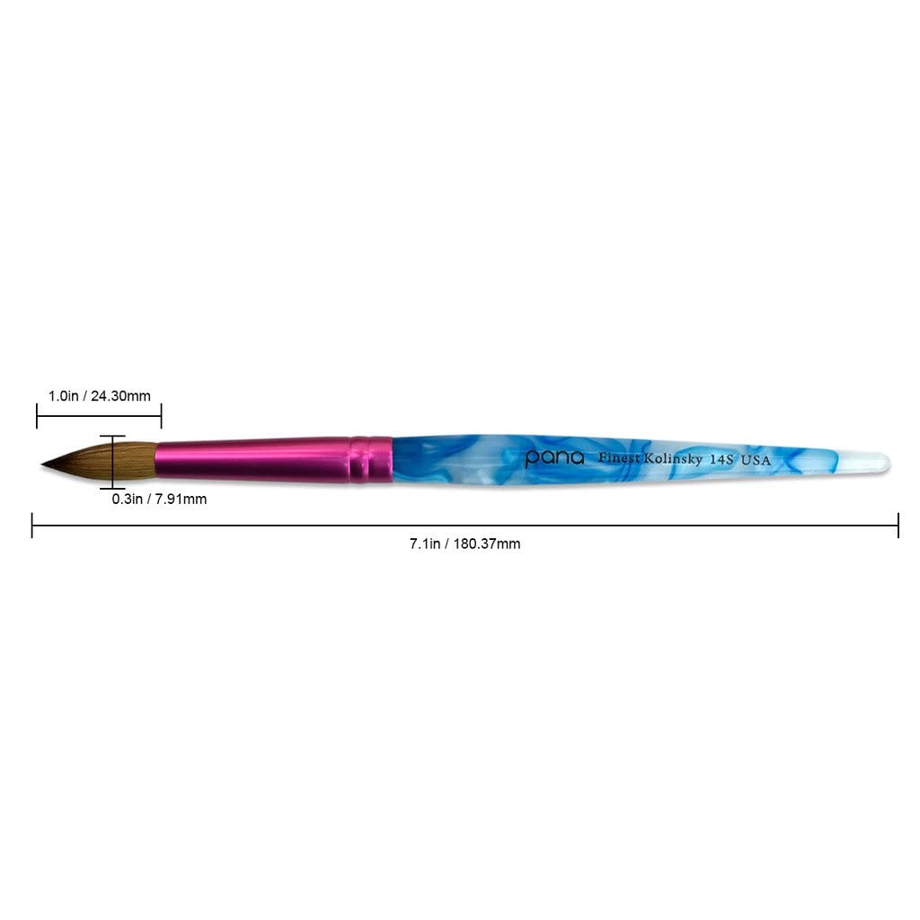 PANA Pure Kolinsky brush round handle for comfortable grip during nail art