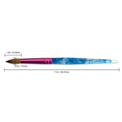 PANA Pure Kolinsky brush round handle for comfortable grip during nail art
