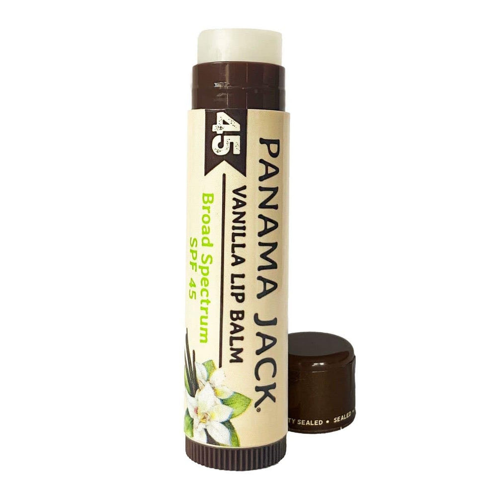 Panama Jack Sunscreen Lip Balm flavorless pack for discreet lip care with SPF.