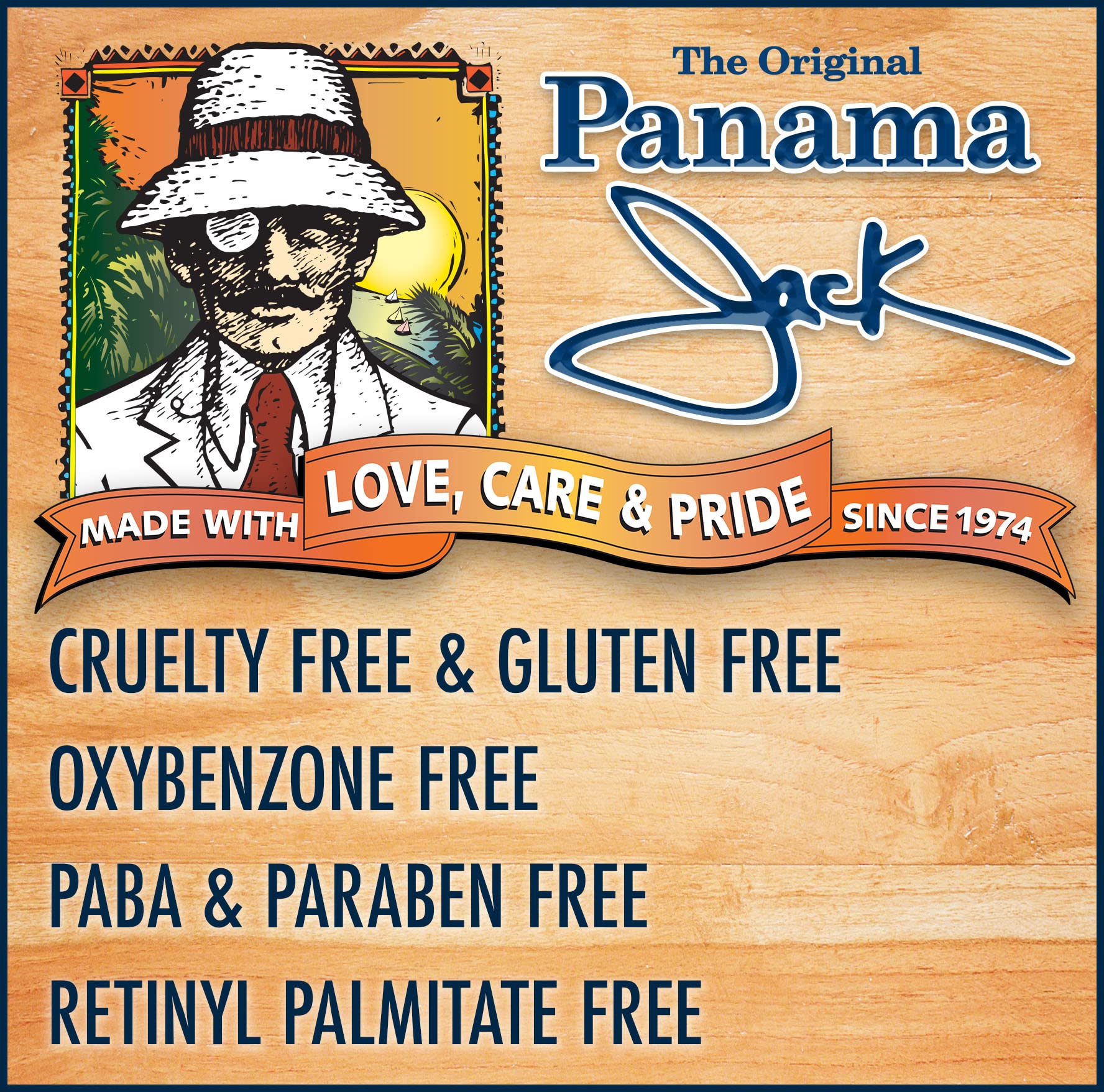Panama Jack Mango flavor lip balm swatch highlighting tropical scent and sun defense.