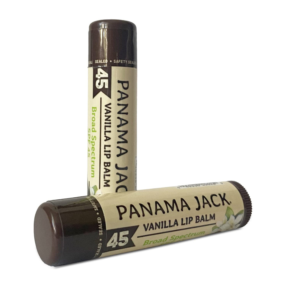 Panama Jack Sunscreen Lip Balm vanilla usage swatches illustrate versatile lip care