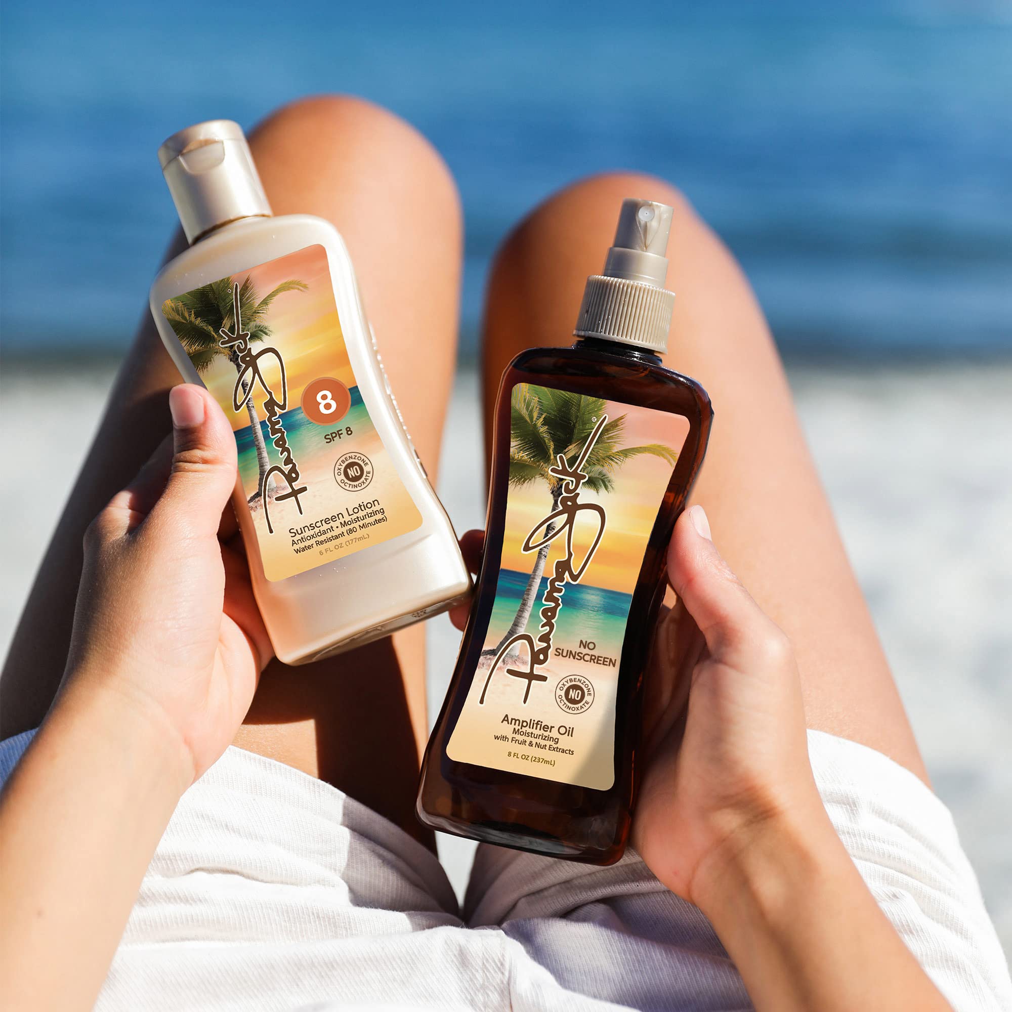 Panama Jack 6 oz bottle with flip cap ideal for on-the-go tanning
