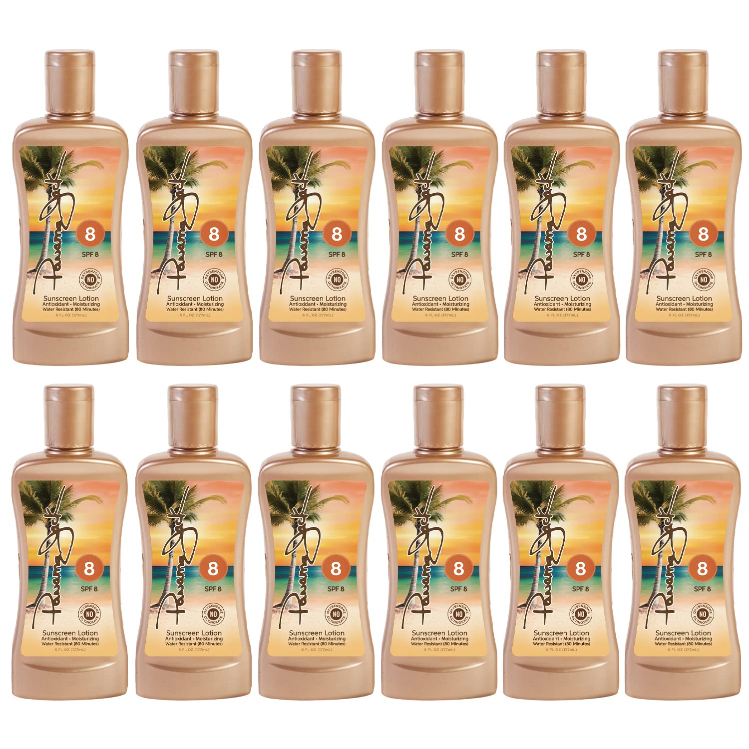 Panama Jack SPF 8 PABA-free lotion shown for tanning sessions