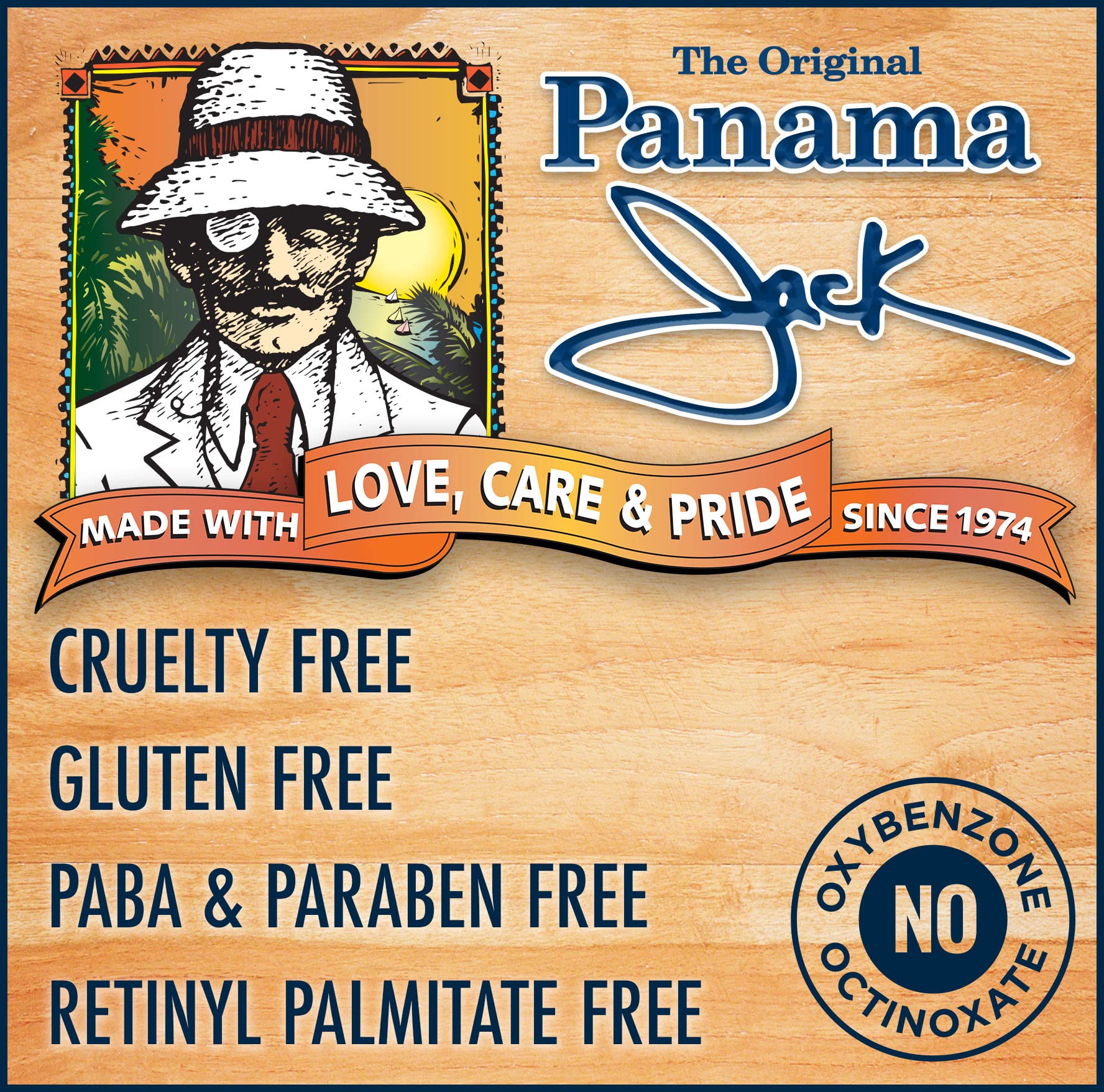 Panama Jack SPF 8 water-resistant lotion shown during beach plans for 80 minutes