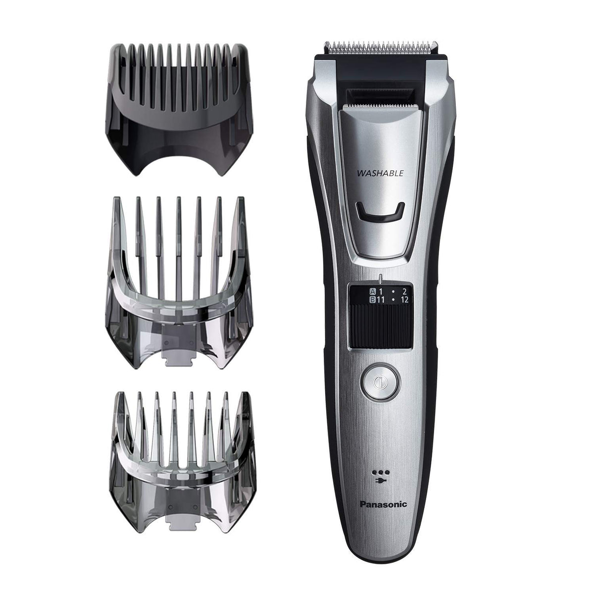 Panasonic ER-GB80-S beard trimmer angled view highlighting precision grooming possibilities