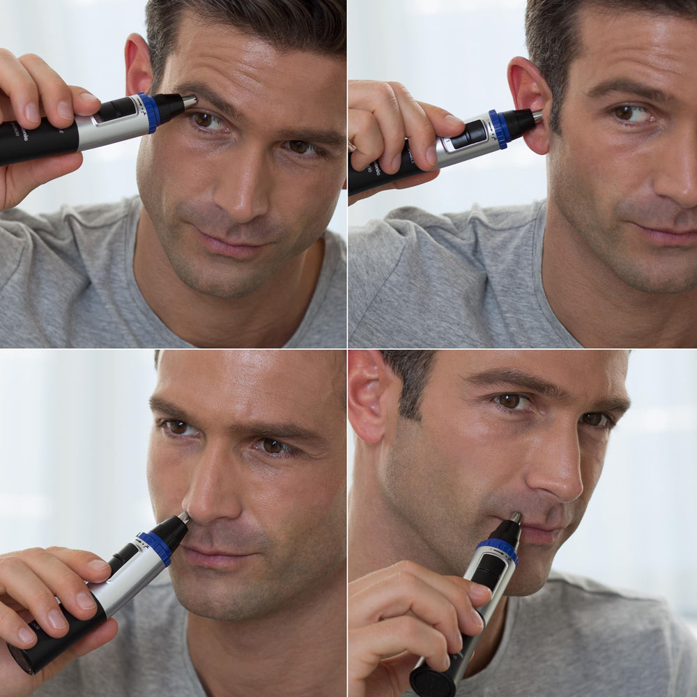 Panasonic ER-GN30-K face-trim detail for mustache and brows