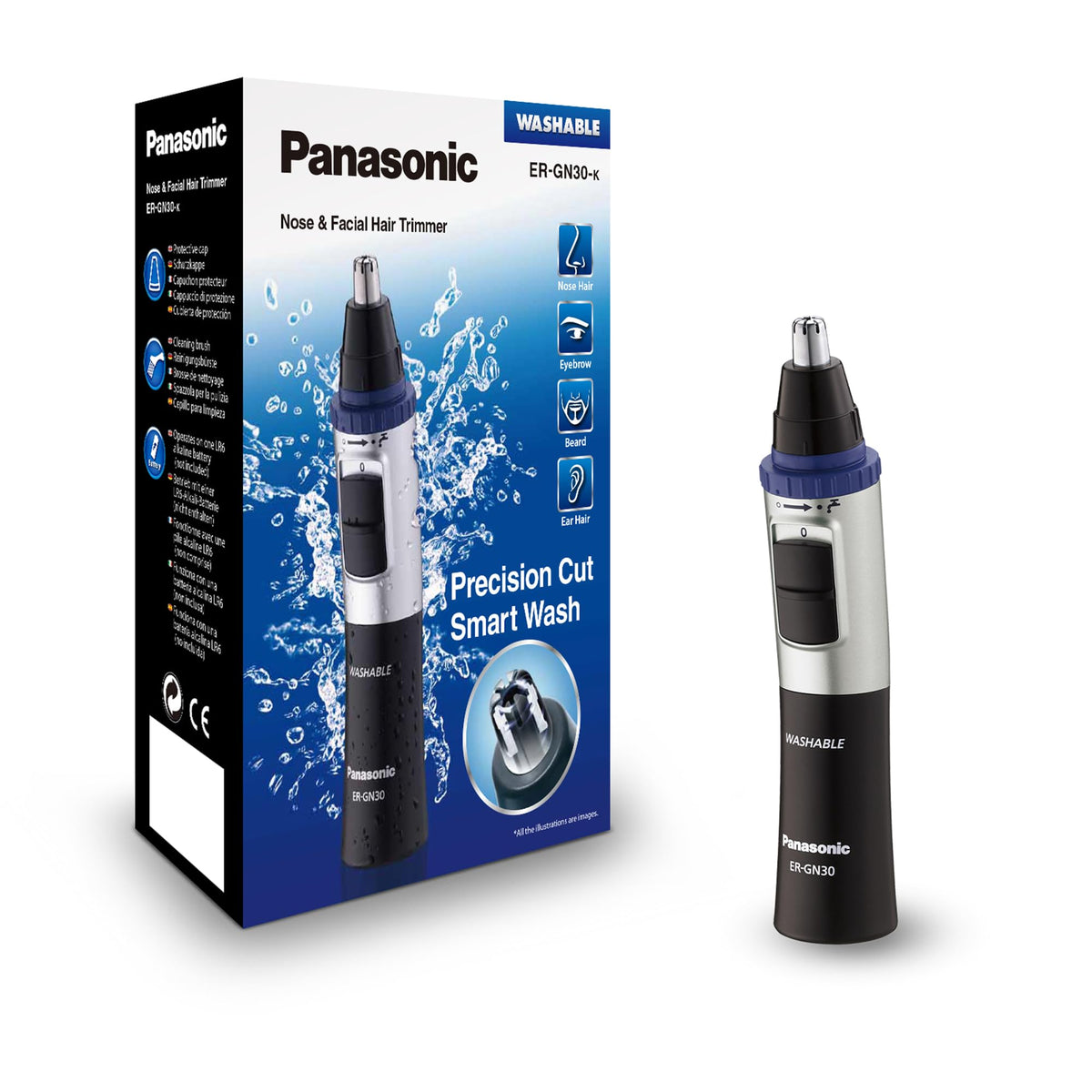 Panasonic ER-GN30-K trimmer nose-hair: precise grooming option